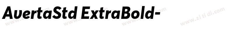 AvertaStd ExtraBold字体转换